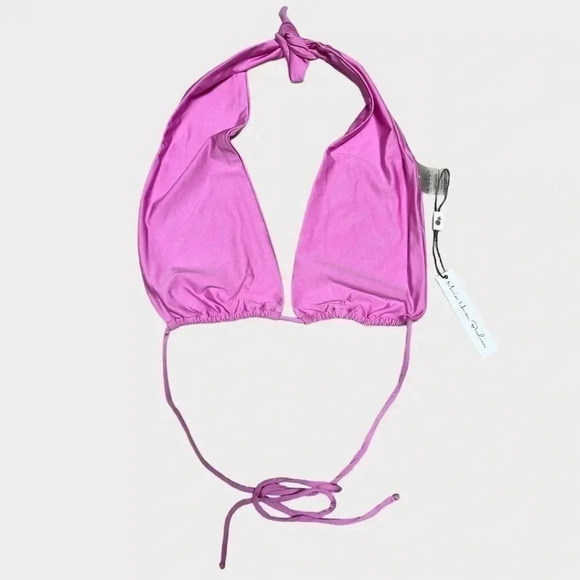 Monica Hansen Beachwear Women's Size Large Money Maker Halter Bikini Top Orchid - Picture 5 of 11